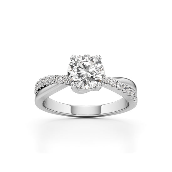 Twilight Embrace Solitaire Ring