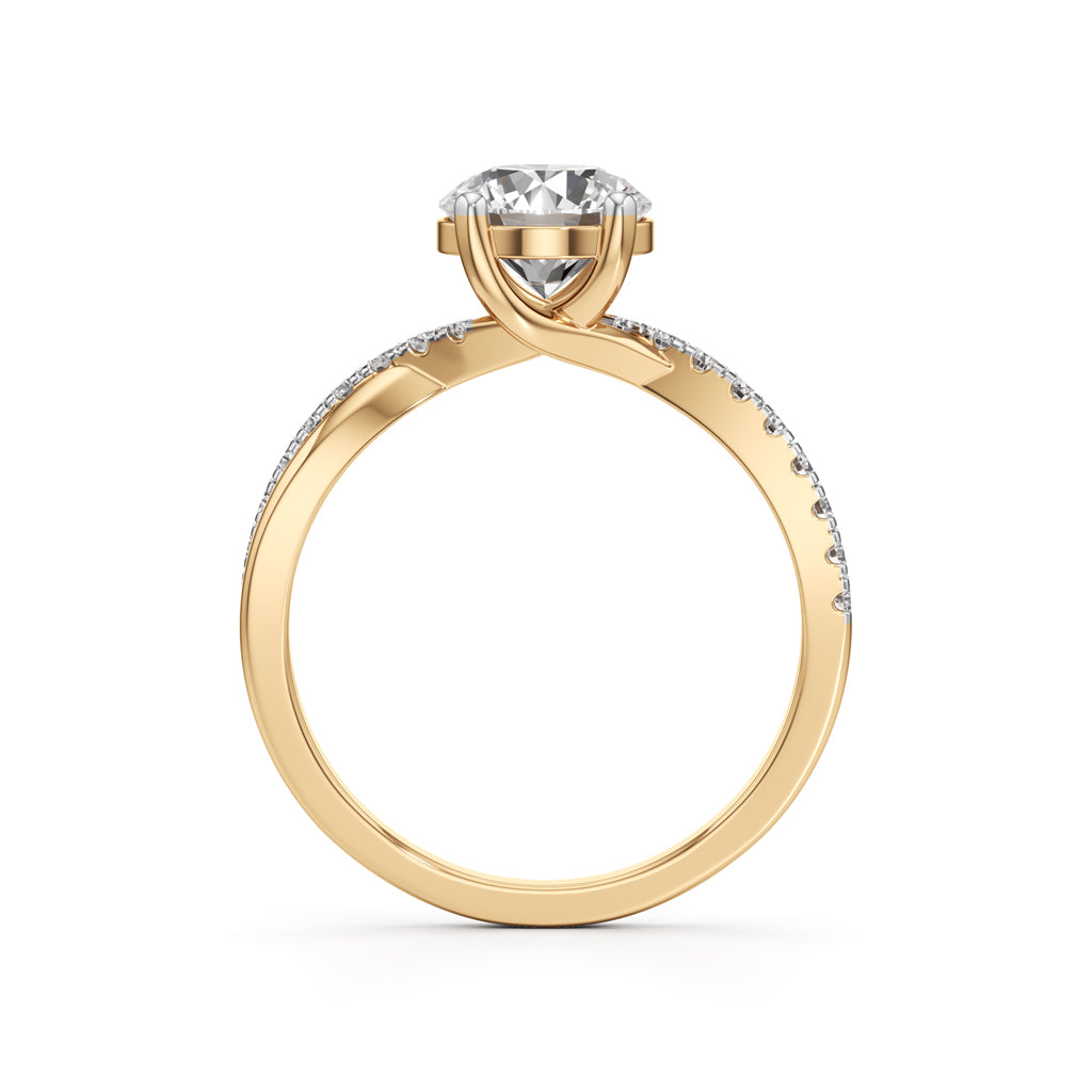 Twilight Embrace Solitaire Ring