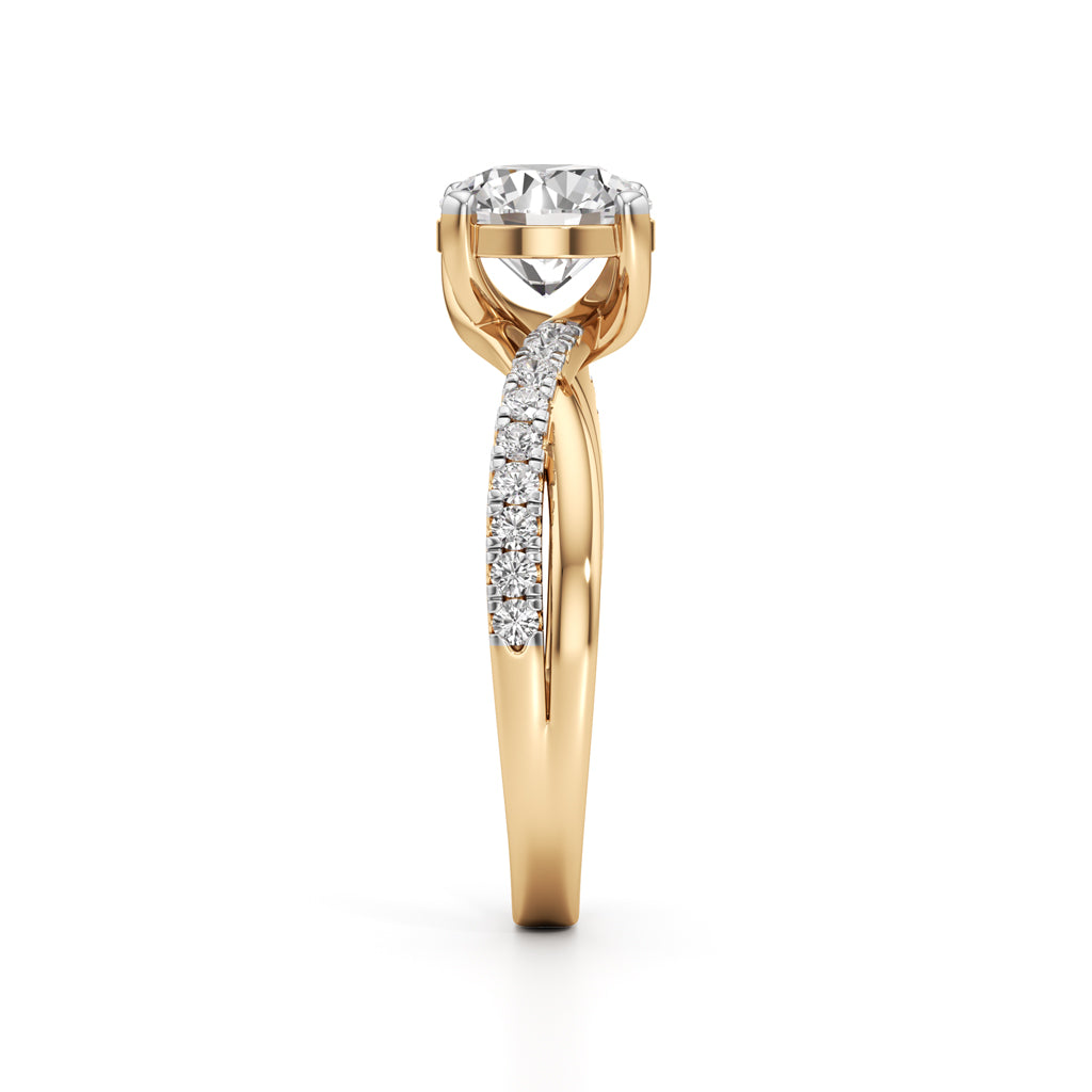 Twilight Embrace Solitaire Ring