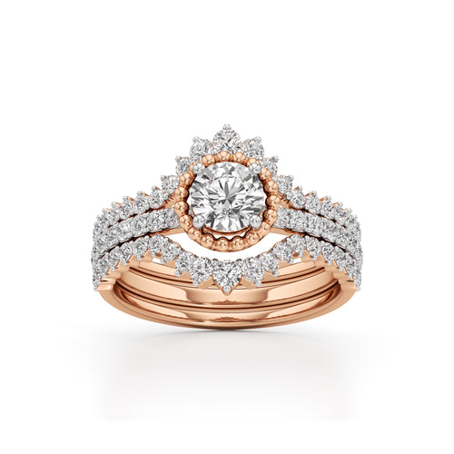 Starlight Crown Diamond Wedding Set