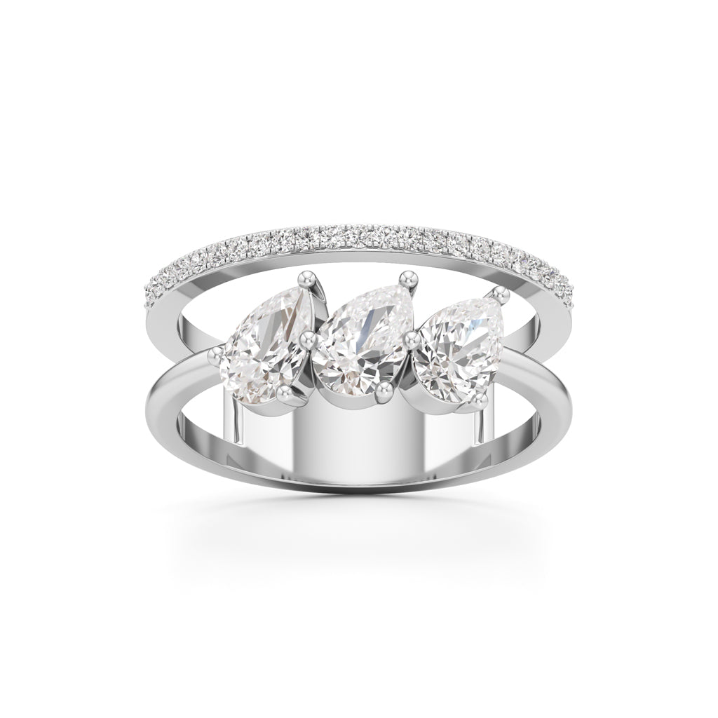 Tears of Light Statement Ring