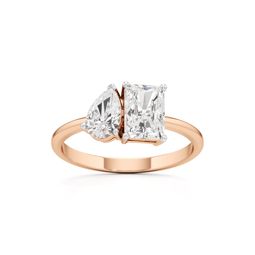 Duet Diamond Toi et Moi Ring