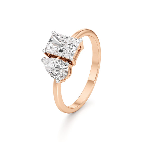 Duet Diamond Toi et Moi Ring
