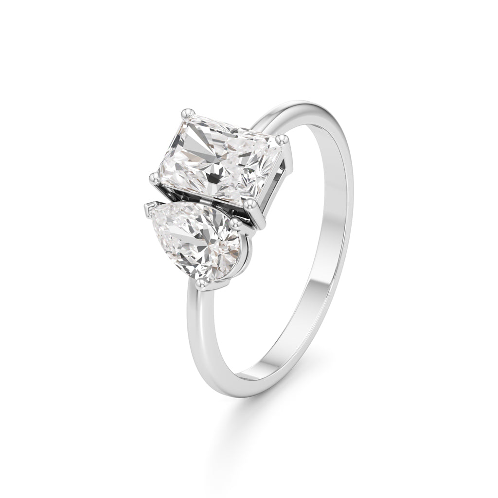 Duet Diamond Toi et Moi Ring