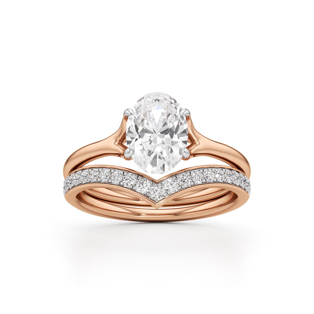 Eternitys Embrace Oval Diamond Set