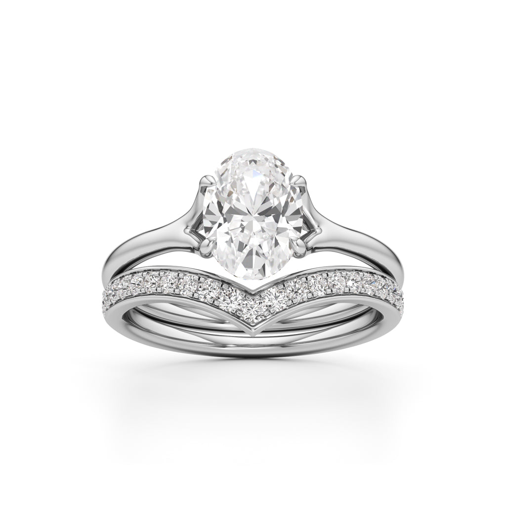 Eternitys Embrace Oval Diamond Set