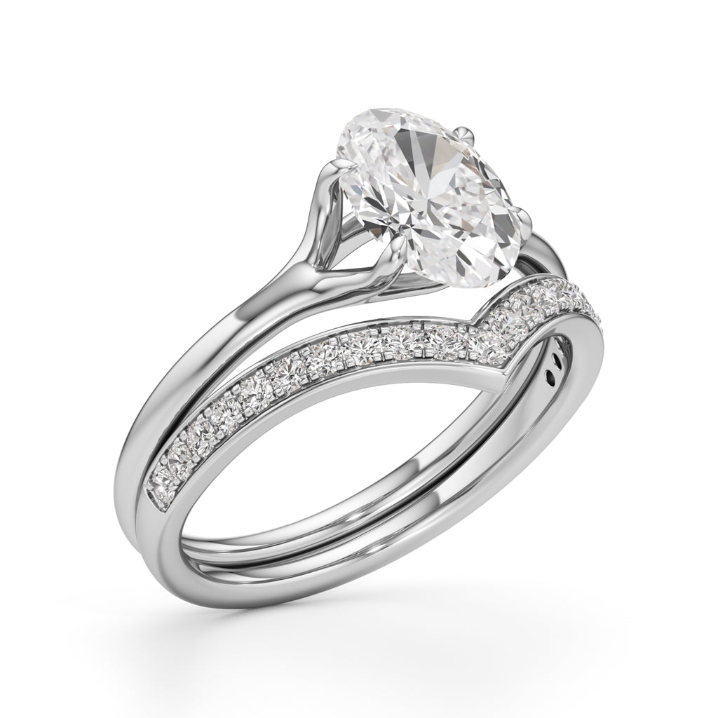 Eternitys Embrace Oval Diamond Set