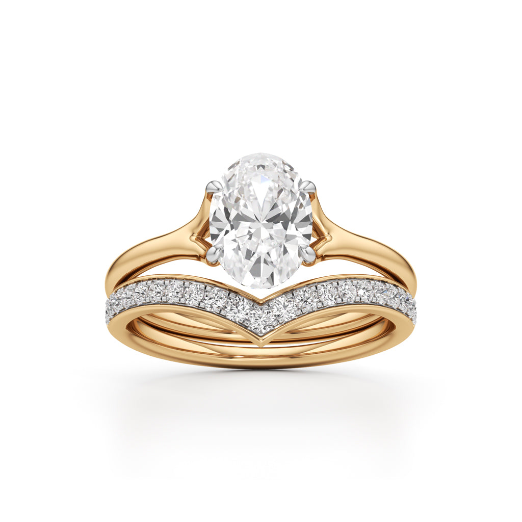 Eternitys Embrace Oval Diamond Set