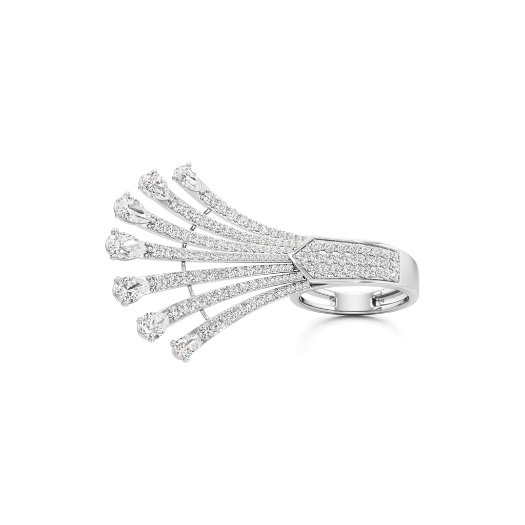 Diamond Fan Solstice Ring