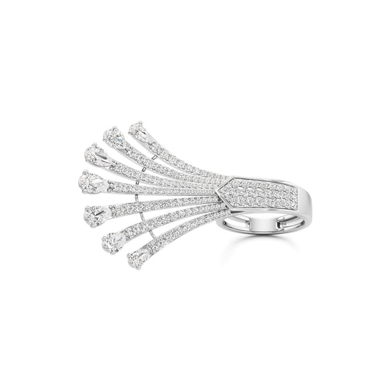 Diamond Fan Solstice Ring