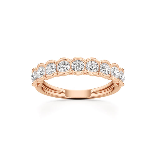 Scalloped Diamond Band
