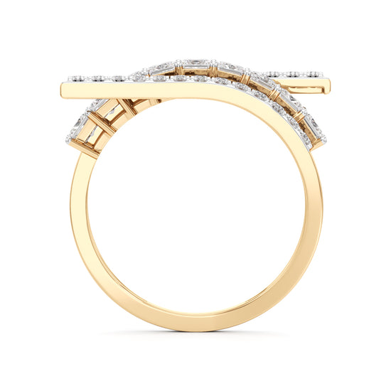 MultiRow Princess Cut Lab Diamond Ring