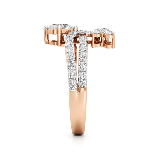 Oval  Cluster Diamond Brillora Ring