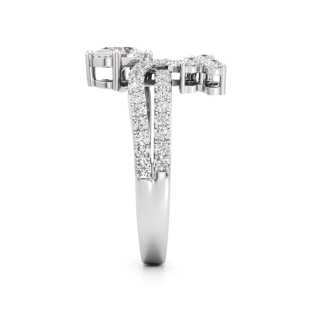 Oval  Cluster Diamond Brillora Ring