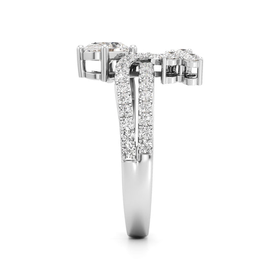 Oval  Cluster Diamond Brillora Ring
