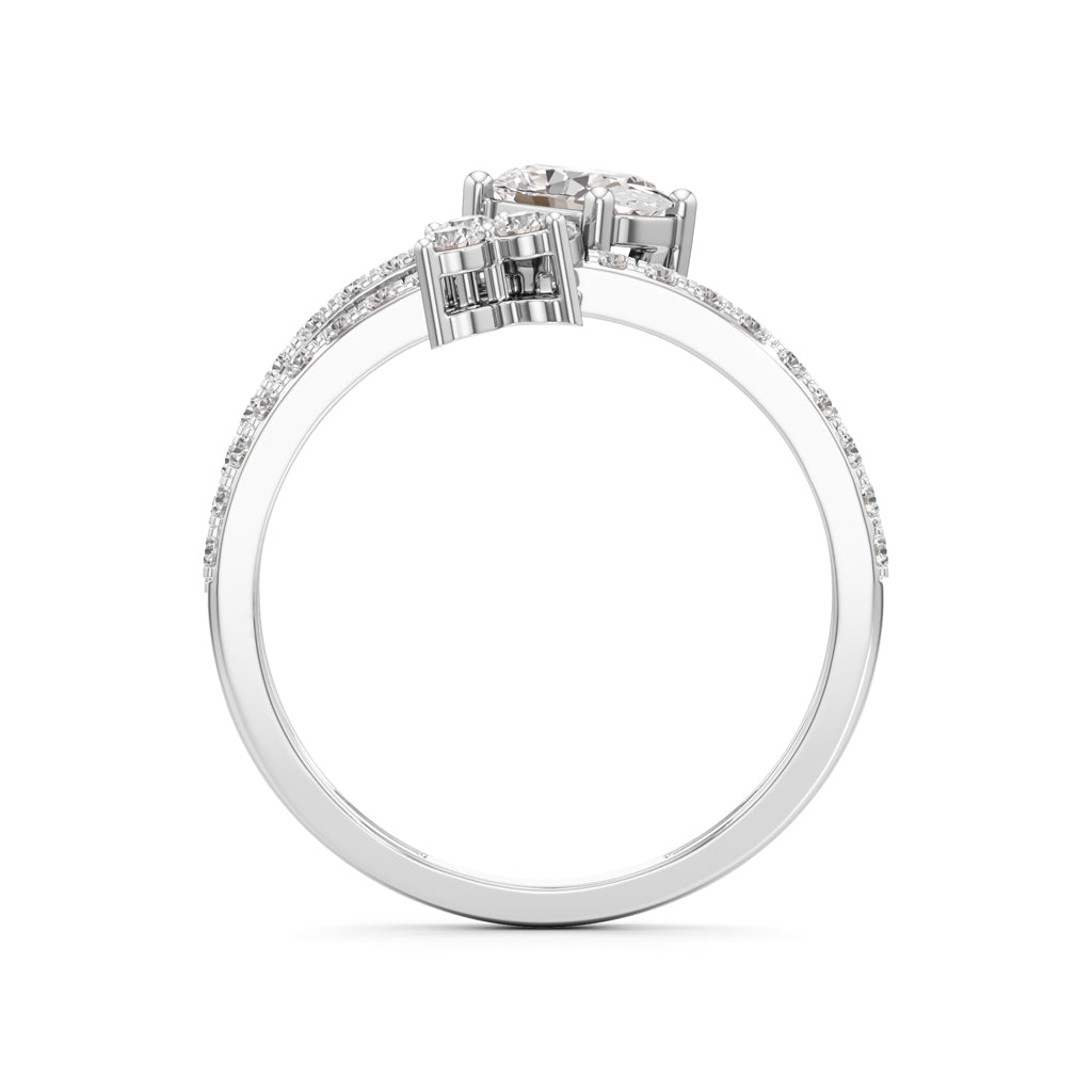 Oval  Cluster Diamond Brillora Ring