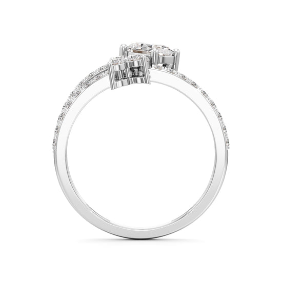 Oval  Cluster Diamond Brillora Ring
