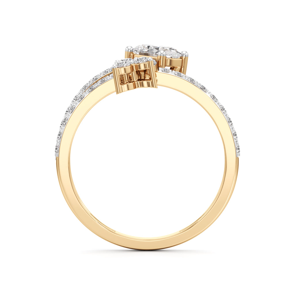 Oval  Cluster Diamond Brillora Ring