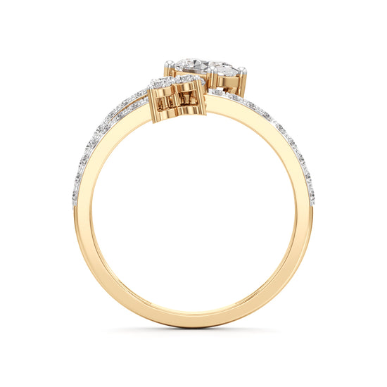 Oval  Cluster Diamond Brillora Ring