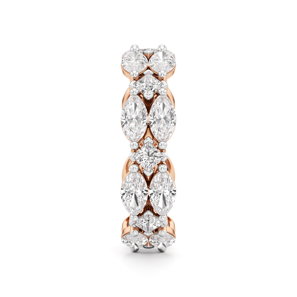 Marquise  Princess Cut Diamond Shinelink Band