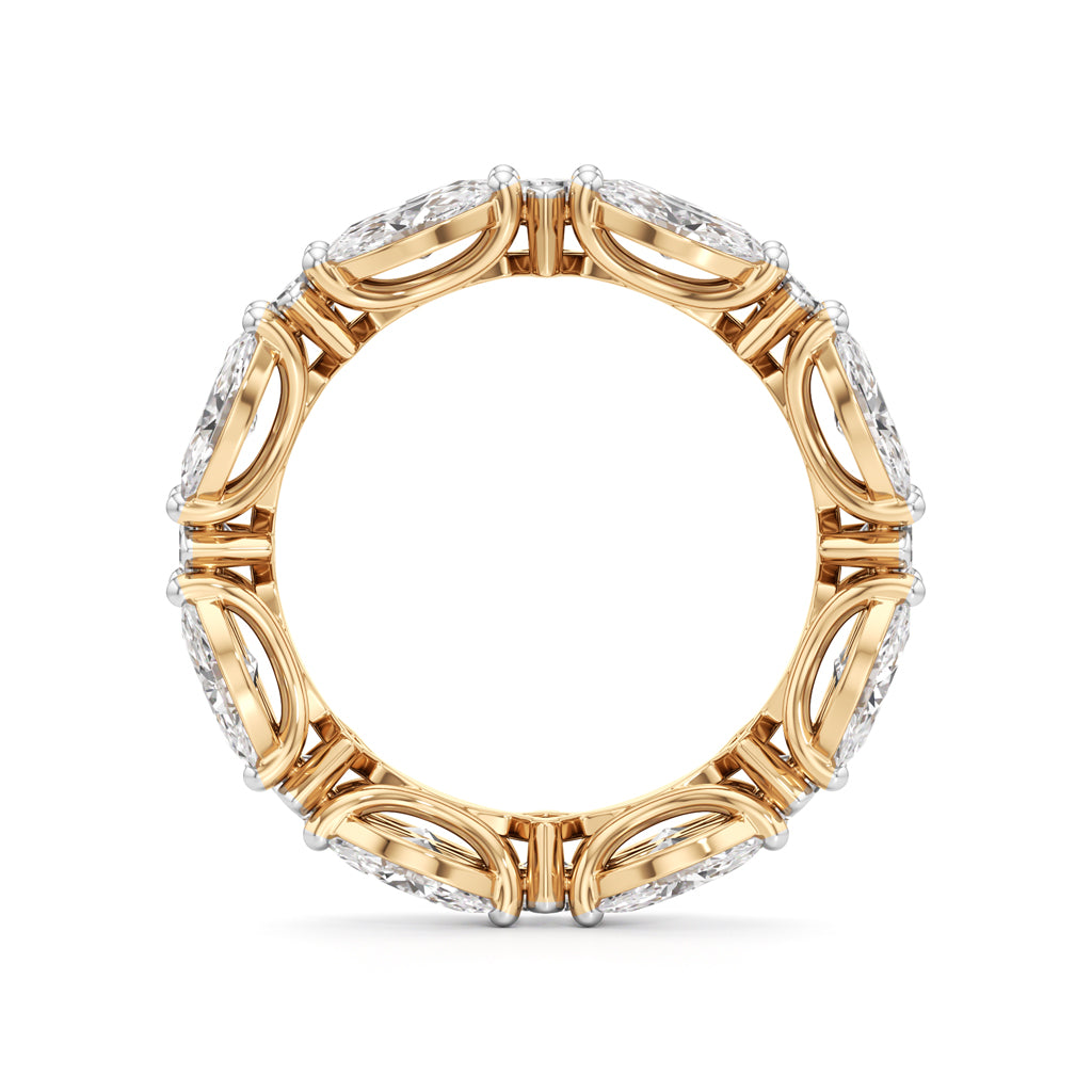Marquise  Princess Cut Diamond Shinelink Band