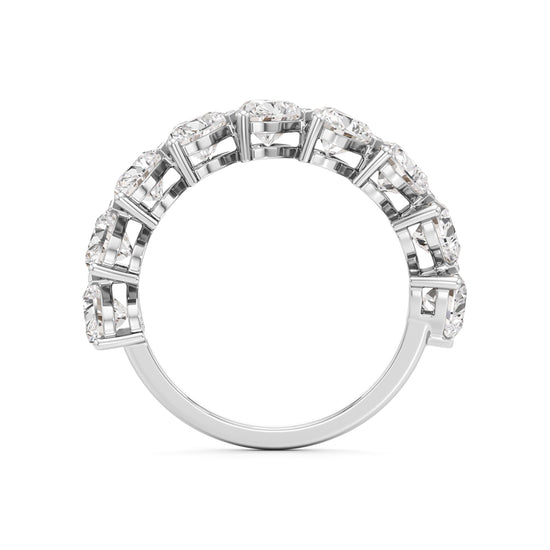 Heart Diamond Half Eternity Ring