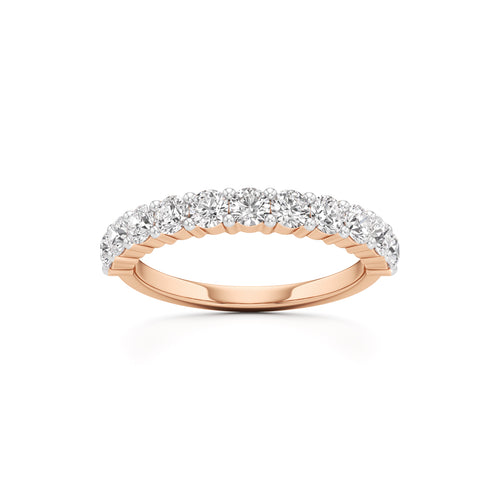 Prong Set Round Diamond Half Eternity Ring