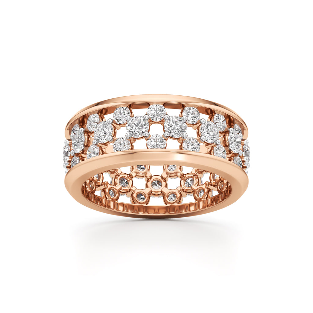 MultiRow Diamond OpenWork Ring