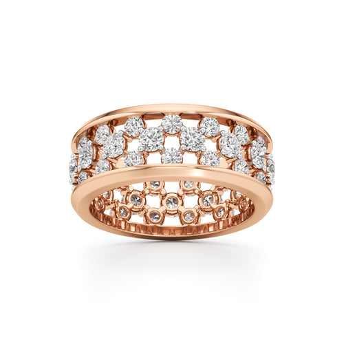 MultiRow Diamond OpenWork Ring