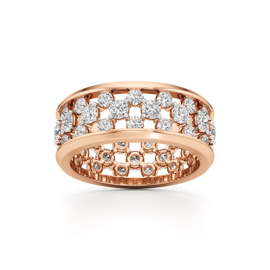 MultiRow Diamond OpenWork Ring