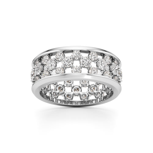 MultiRow Diamond OpenWork Ring