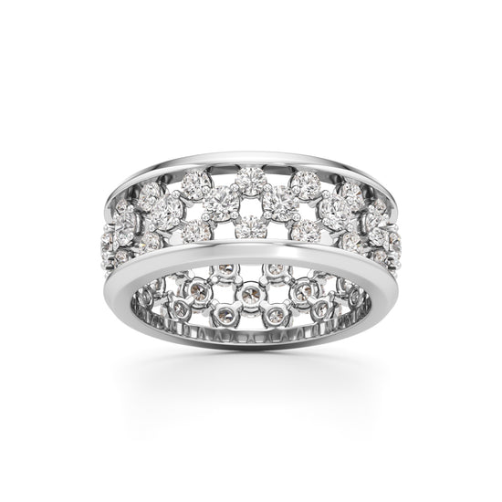 MultiRow Diamond OpenWork Ring