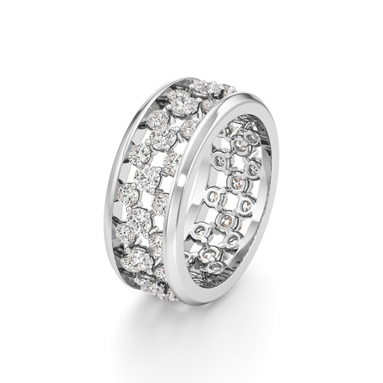 MultiRow Diamond OpenWork Ring