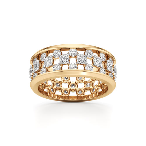 MultiRow Diamond OpenWork Ring