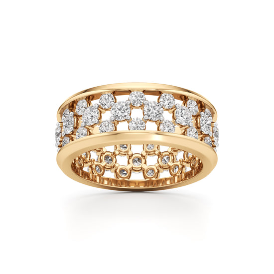 MultiRow Diamond OpenWork Ring