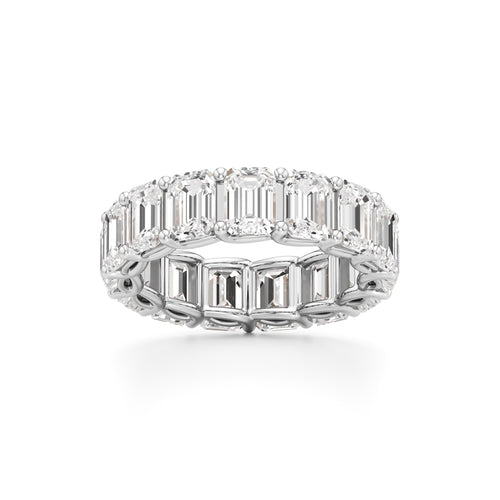 Dazzling Emerald Cut Diamond Eternity Band