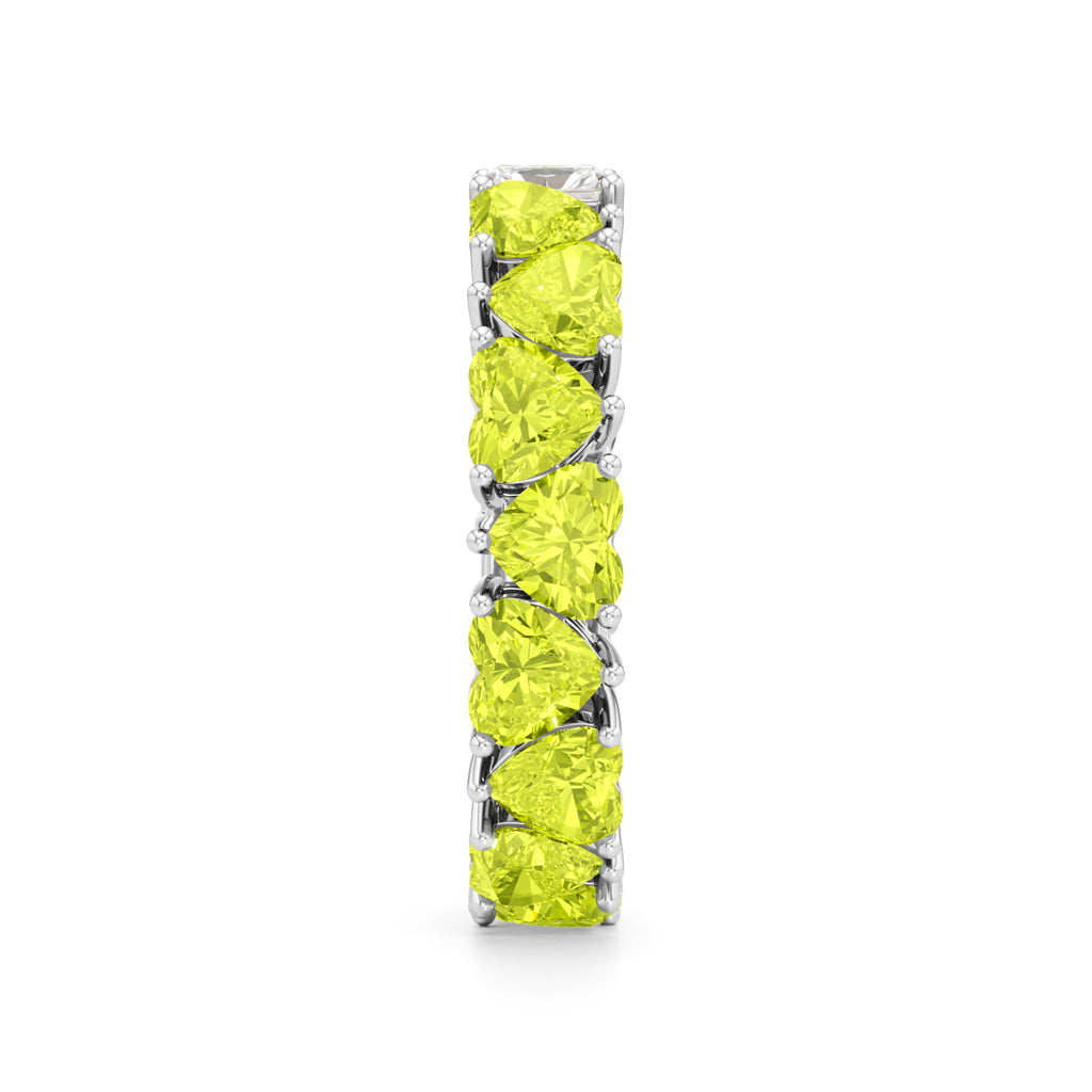 DualTone Heart  Radiant Cut Eternity Band