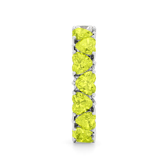 DualTone Heart  Radiant Cut Eternity Band