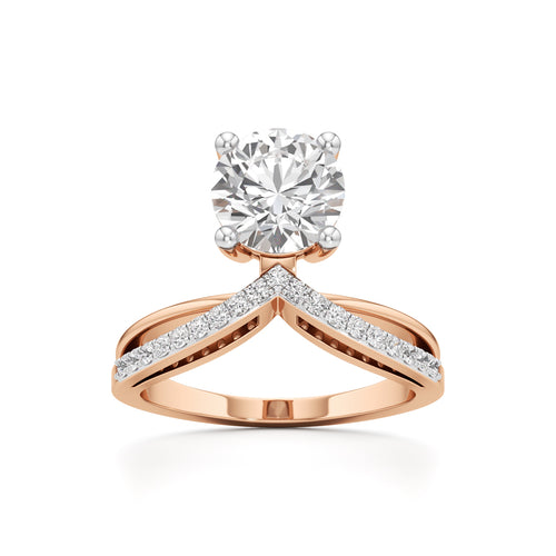 Modern Crisscross Diamond Engagement Ring