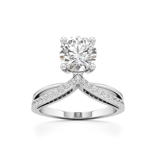Modern Crisscross Diamond Engagement Ring