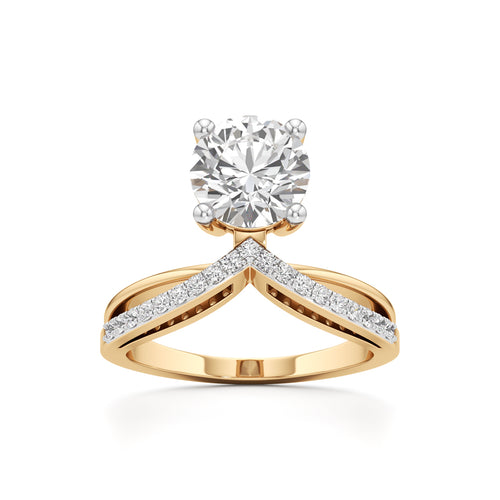 Modern Crisscross Diamond Engagement Ring