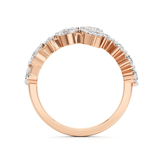 Starlit Swirl MultiCut Diamond Statement Ring
