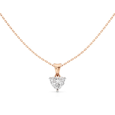 Dazzle 1.5Ct Heart Cut Solitaire Pendant