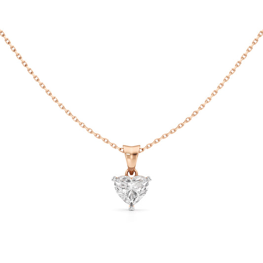 Dazzle 1.5Ct Heart Cut Solitaire Pendant