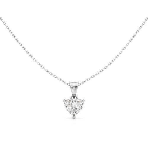 Dazzle 1.5Ct Heart Cut Solitaire Pendant