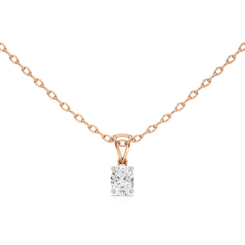 Eclipse 1Ct Oval Cut Solitaire Pendant