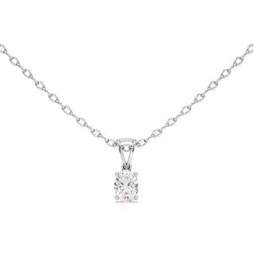 Eclipse 1Ct Oval Cut Solitaire Pendant