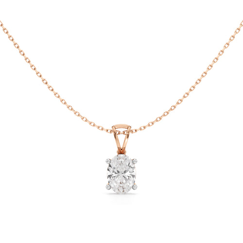 2Ct Oval Shape Solitaire Pendants