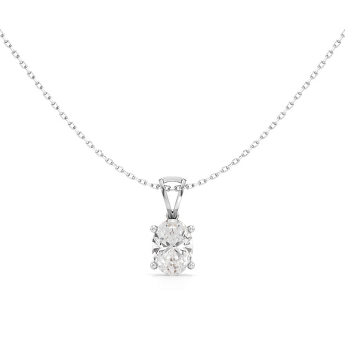 2Ct Oval Shape Solitaire Pendants