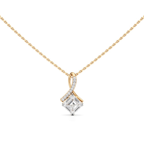 Faelora 1.50Ct Solitaire Asscher Cut Casual Pendant